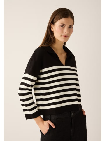 More & More sportiver 3/4 Arm Pullover, gestreift in placed knitted stripe