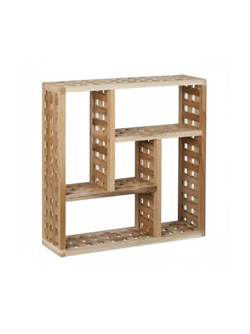 relaxdays Wandregal in Natur - (B)50 x (H)50 x (T)15 cm