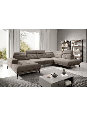 MF Design Brita Recamiere Rechts in Braun -  (L) 205 x (B) 350 x (H) 107 cm