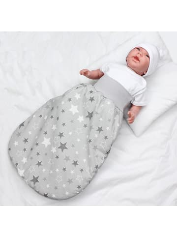 TupTam Baby Strampelsack mit Bund für Mädchen und Jungen in grau/melange