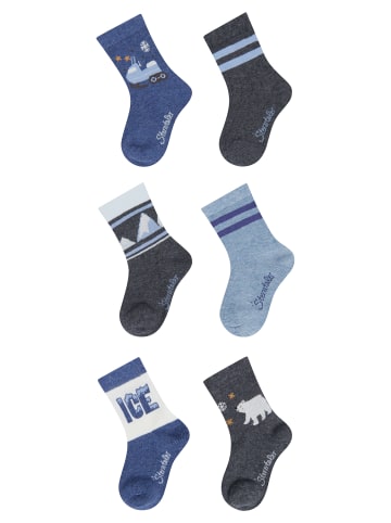 Sterntaler Socken 6er-Pack Winter in jeans melange