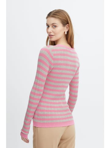ICHI Strickpullover IHMAFA LS7 - 20118049  Strickpullover mit Streifen in Rosa
