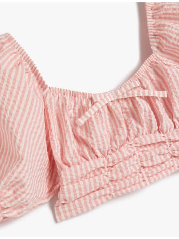 KOTON Bluse in Rosa Gestreift