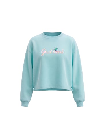IZIA Women Sweatshirt in Aqua
