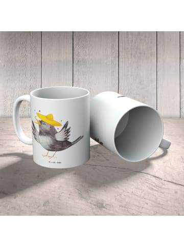 Mr. & Mrs. Panda Kindertasse Rabe Sombrero ohne Spruch in Weiß
