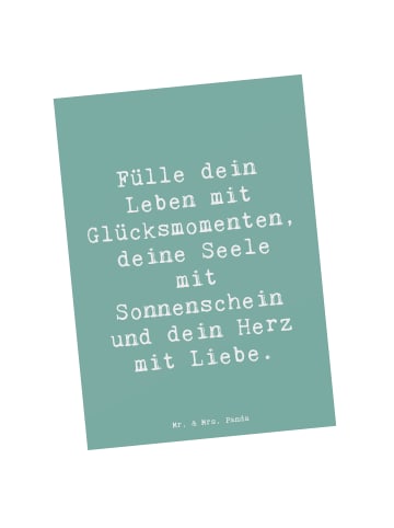 Mr. & Mrs. Panda Grußkarte Spruch Leichtigkeit im Leben mit Spruch in Meeresbrise