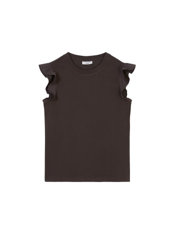 Marc O'Polo DENIM Volant-T-Shirt loose in dark chocolate