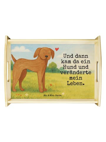 Mr. & Mrs. Panda Dekotablett Hund Dogge Design mit Spruch in Weiß