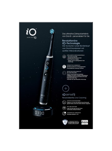 Oral-B Elektrische Zahnbürste "iO Series 10 + Lade-Reiseetui" in Schwarz