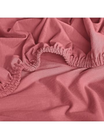 REDBEST Single-Jersey Boxspring-Spannbettlaken Denver in altrosa