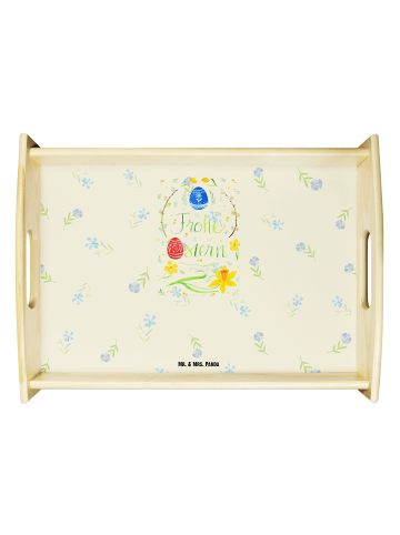 Mr. & Mrs. Panda Sofatablett Ostern Frohe Ostern mit Spruch in Blumig