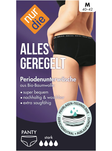 Nur Die  Periodenunterwäsche Alles Geregelt Panty stark 1er-Pack in Schwarz