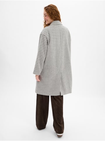 Marie Lund Mantel Hella in anthrazit ecru - 0001