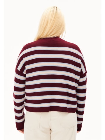 armedangels Strickpullover Merinaa Striped in bordeaux mehrfarbig - 0001