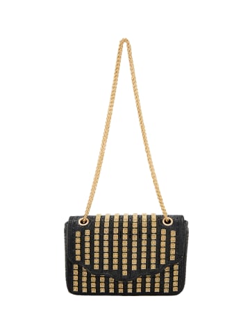 faina Women Flap Bag in Black Gold