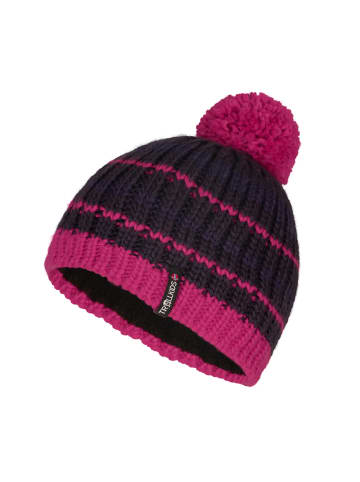 Trollkids Bommelmütze Hafjell in dark pink