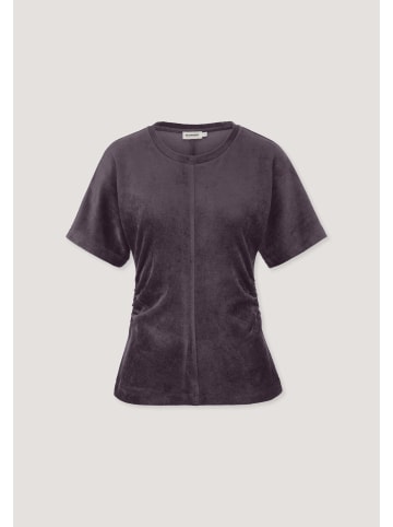 Hessnatur Hessnatur Samt T-Shirt Slim aus TENCEL™ Modal mit Bio-Baumwolle in dunkle traube