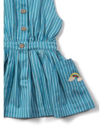 Little Green Radicals Pinafore Button Dress in Blue
