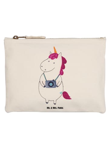 Mr. & Mrs. Panda Federmappe Einhorn Fotograf ohne Spruch in Weiß