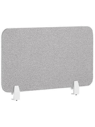 Beliani Schreibtischtrennwand WALLY in Grau - (W) 72 x (H) 40 x (L) 2 cm