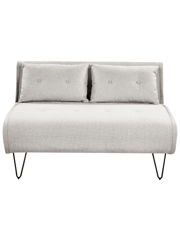 Beliani 2-Sitzer Sofa VESTFOLD in Grau/Schwarz - (W) 130 x (H) 45 x (L) 78 cm