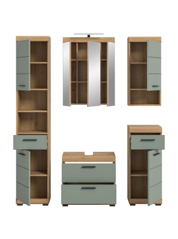 ebuy24 Badmöbelset Scout Staubgrün 164 x 34 cm