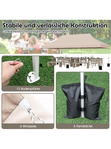 COSTWAY Pavillon 3x6m in Beige