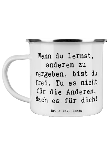 Mr. & Mrs. Panda becher emaille Spruch Vergebung Freiheit mit Sp... in Weiß