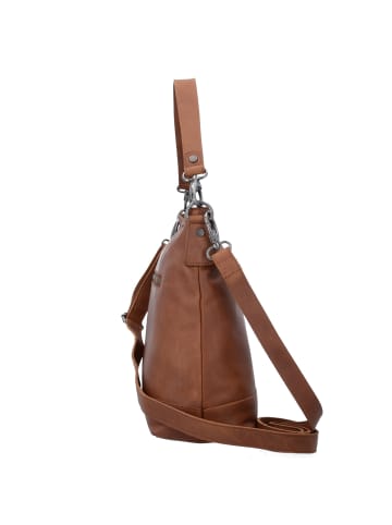 The Chesterfield Brand Wax Pull Up Schultertasche Leder 32 cm in cognac
