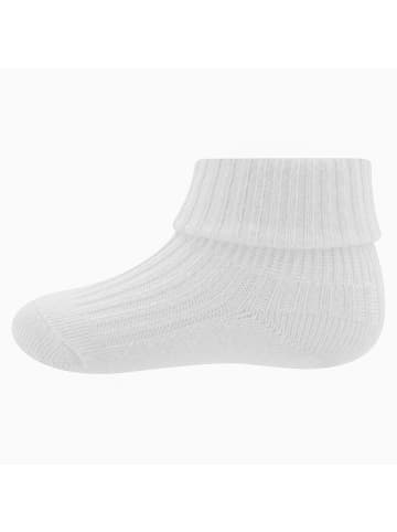 ewers 3er-Set Socken Rippe/Umschlag in vanille-flieder-weiß