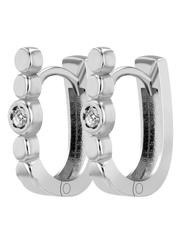 Adeliás Damen Ohrringe – Creole aus 925 Silber in silber