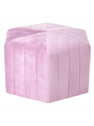 Beliani Pouf MURIETTA in Violett - (W) 53 x (H) 29 x (L) 48 cm