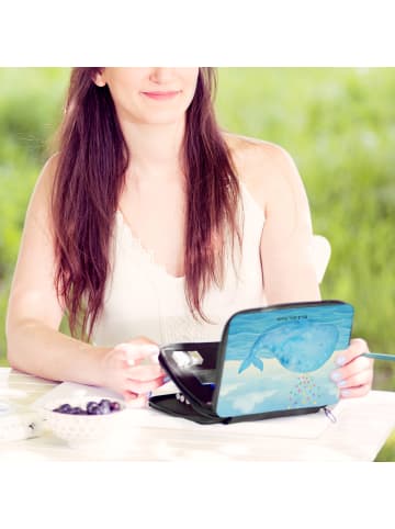 Mr. & Mrs. Panda Schreibmappe Wal Konfetti Design ohne Spruch in Weiß