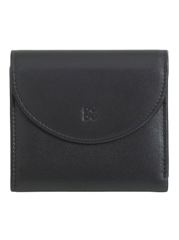 DuDu Malaita Geldbörse Leder 11 cm in black-lavander