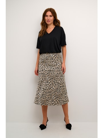 Kaffe Rock KAjasmina Regular fit in Black/Brown Leo Print