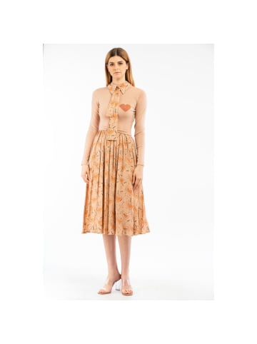 Elisabetta Franchi Beige Wolle Casual Kleid