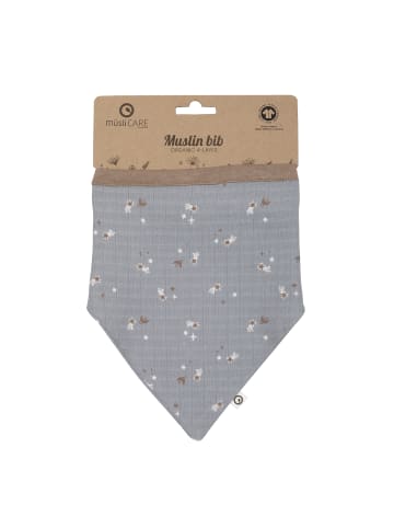 müsli Dreieckstuch in Jasmin blue/ Balsam cream/ Walnut