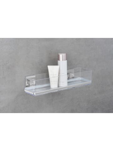Wenko Vacuum-Loc Maxiablage Quadro Edelstahl in Silbern, 15 x 9 cm