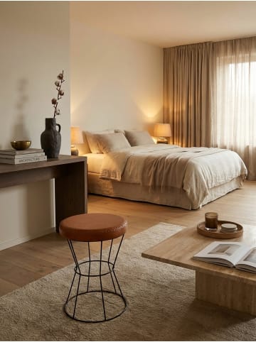 KADIMA DESIGN Industrial Sitzhocker, sicherer Sitzkomfort in extravagantem Echtleder