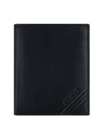 mano Don Antonio Geldbörse RFID Schutz Leder 10 cm in schwarz
