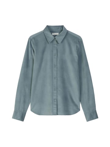 Marc O'Polo Samtbluse fitted in Foggy Blue