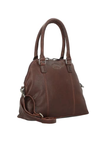 KLONDIKE 1896 Ella Schultertasche Leder 35 cm in dunkelbraun