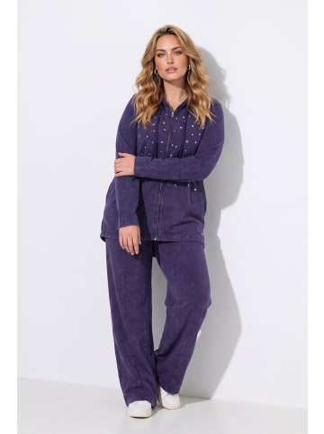 MIAMODA Sweatjacke in schwarze Johannisbeere