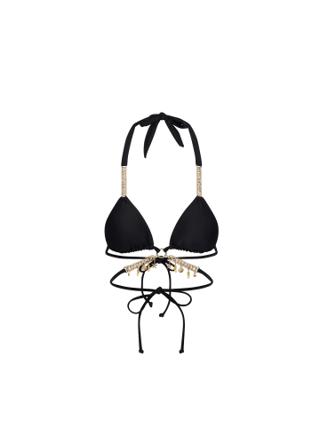 Moda Minx Bikini Top Seychellen Seestern Triangel Top in Schwarz
