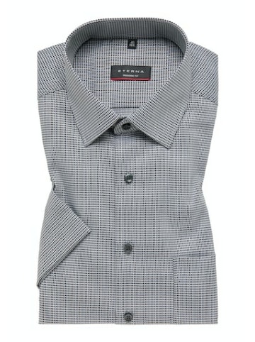 Eterna Kurzarm FreizeitHemd für Herren in silber