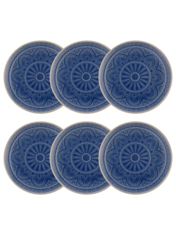 Butlers Teller SUMATRA 6er-Set in Blau