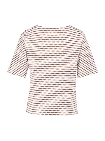 BETTY & CO Sweatpullover mit Rundhalsausschnitt in Weiß/Braun