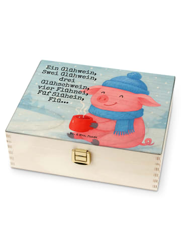 Mr. & Mrs. Panda Tee Box Schweinchen Glühwein Design mit Spruch in Weiß