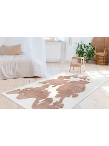 Teppich Boss Hochflor Teppich Robert Animal 525 - Taupe / Weiß