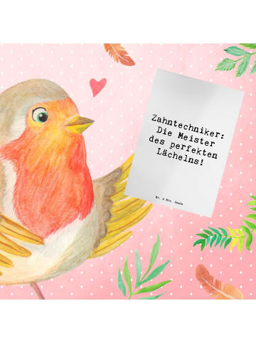 Mr. & Mrs. Panda Klappkarte Spruch Zahntechniker Lächeln mit Spruch in Weiß